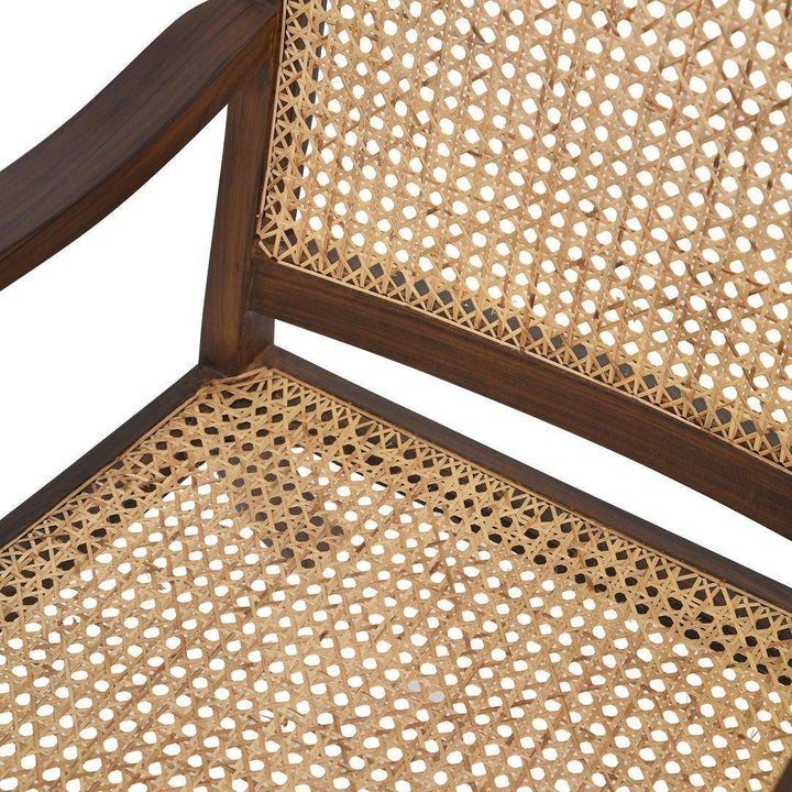 Walnut Cane Lounge Chair