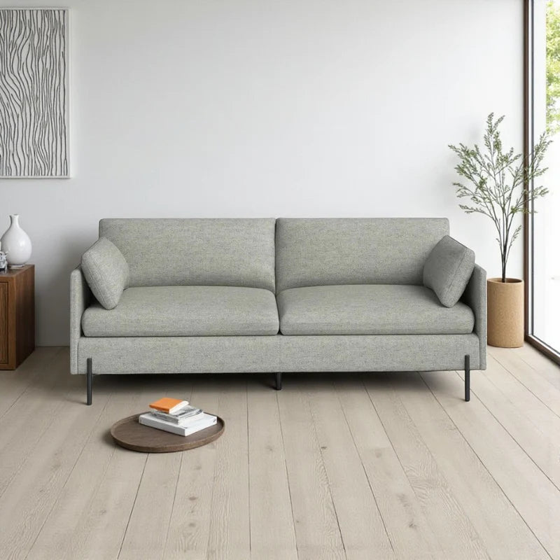 Luna Modern 3-Seater Fabric Sofa