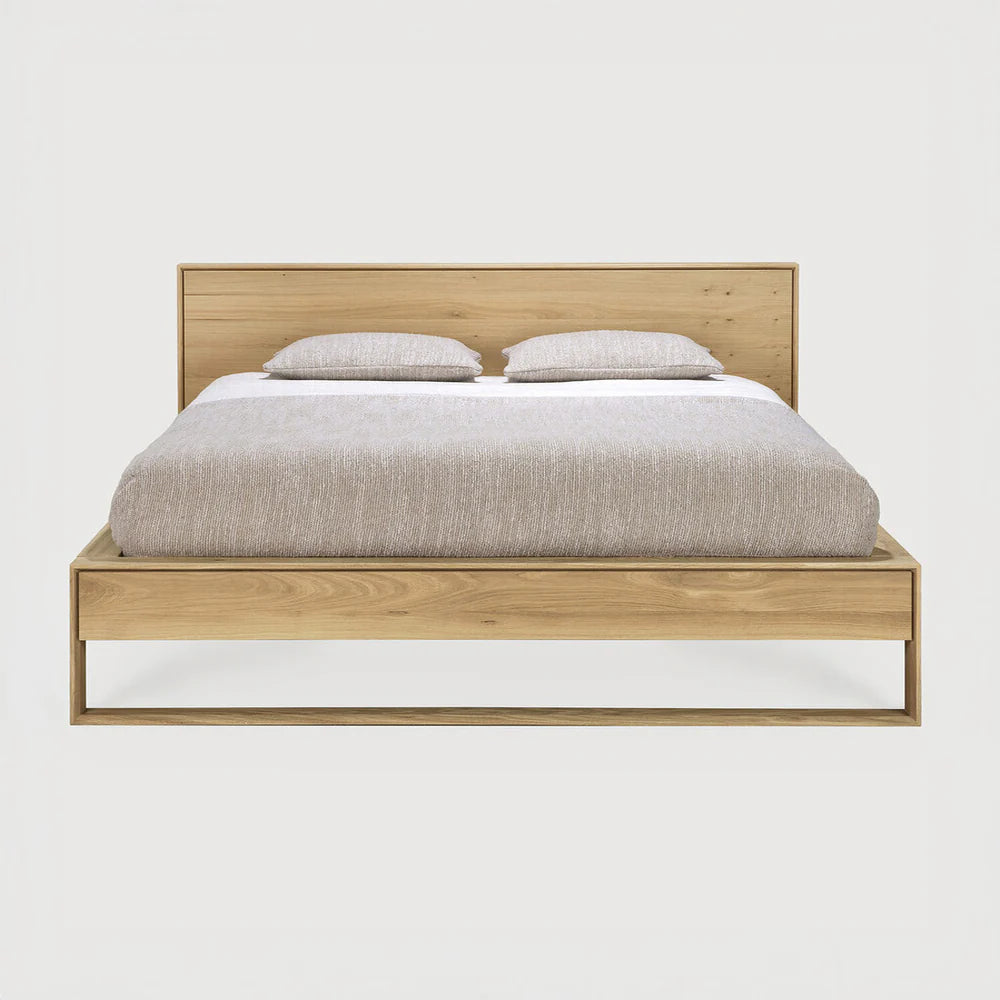 Oslo Minimalist Oak Platform Bed