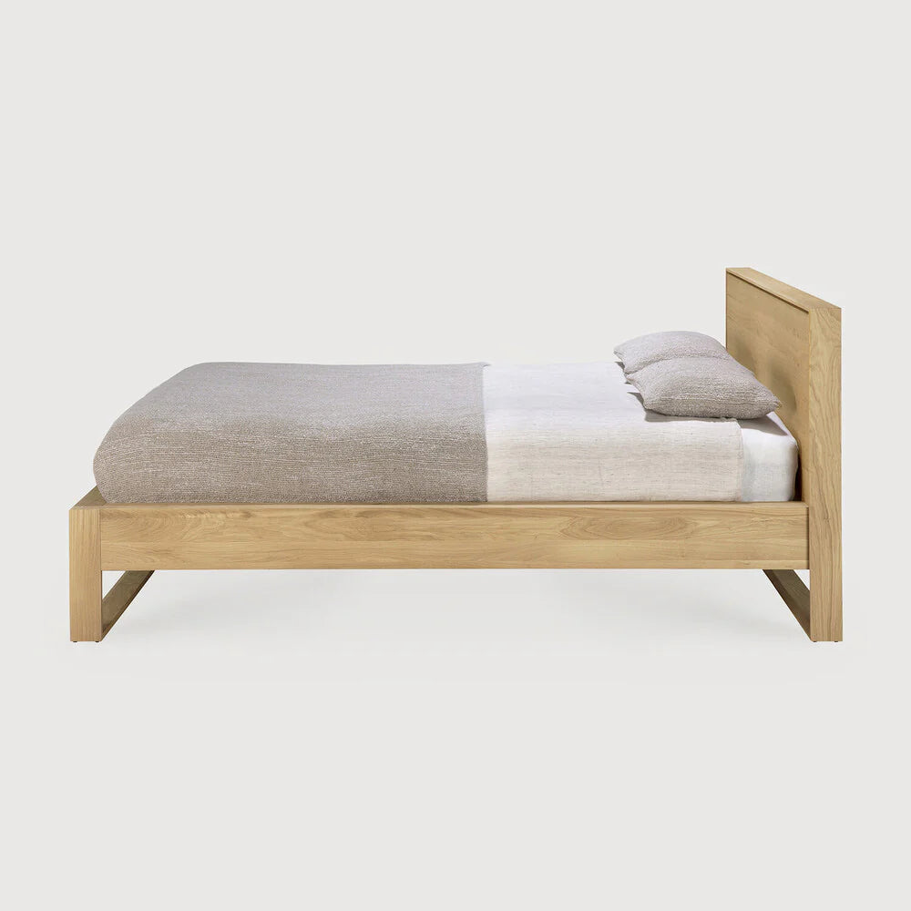 Oslo Minimalist Oak Platform Bed
