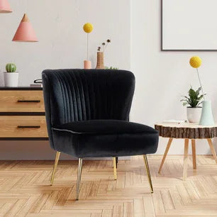 Velvet Crest Accent Lounge Chair