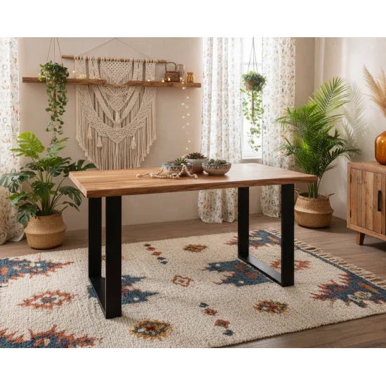 Industrial Wooden Dining Table