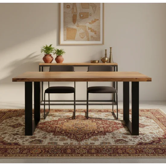 Industrial Wooden Dining Table