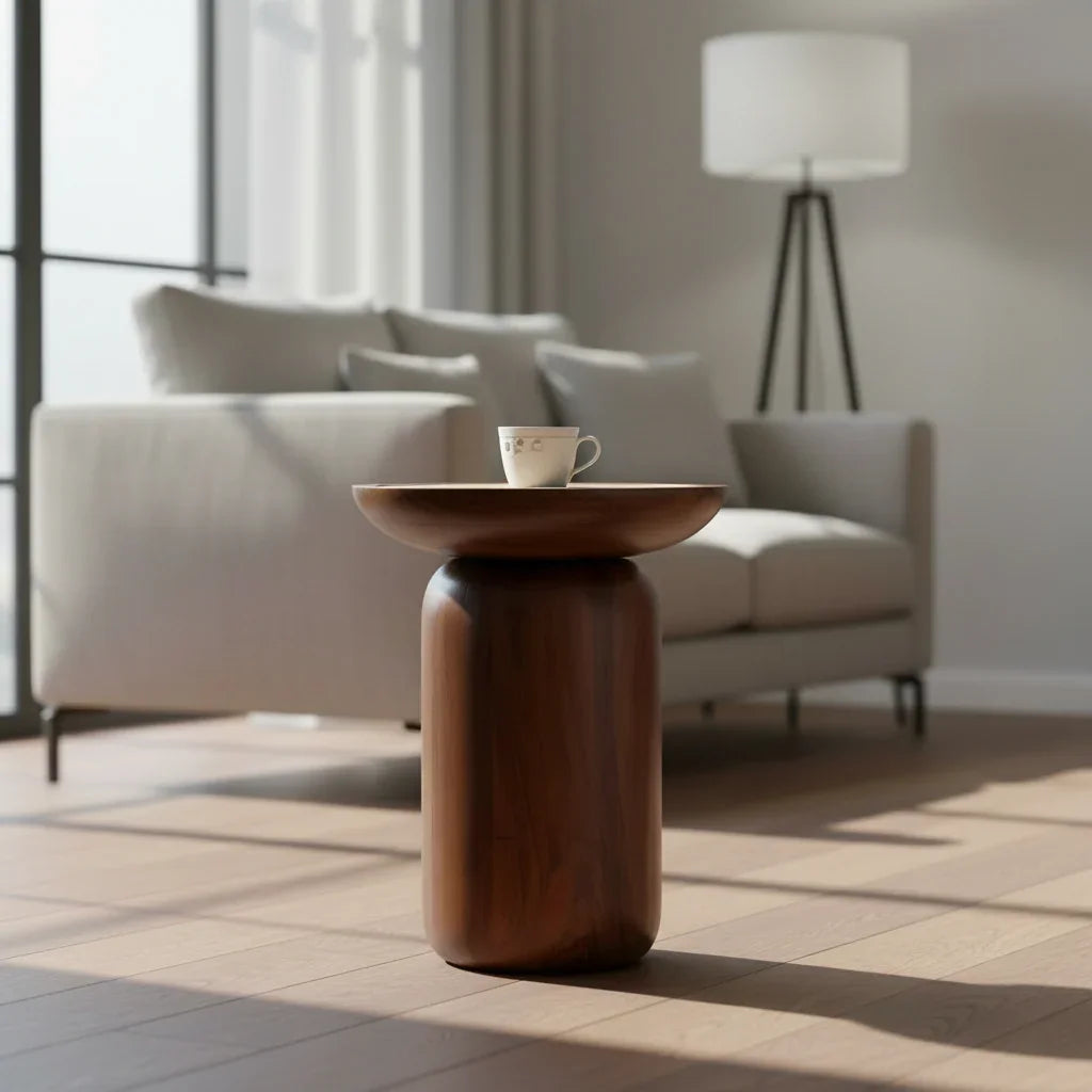 Luna Solid Wood Side Table