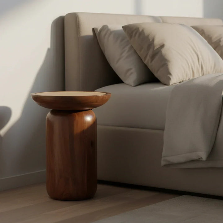 Luna Solid Wood Side Table