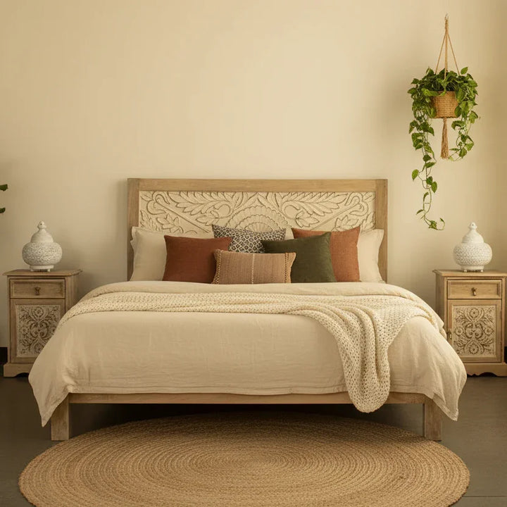 Heritage Carved Solid Wood Bed