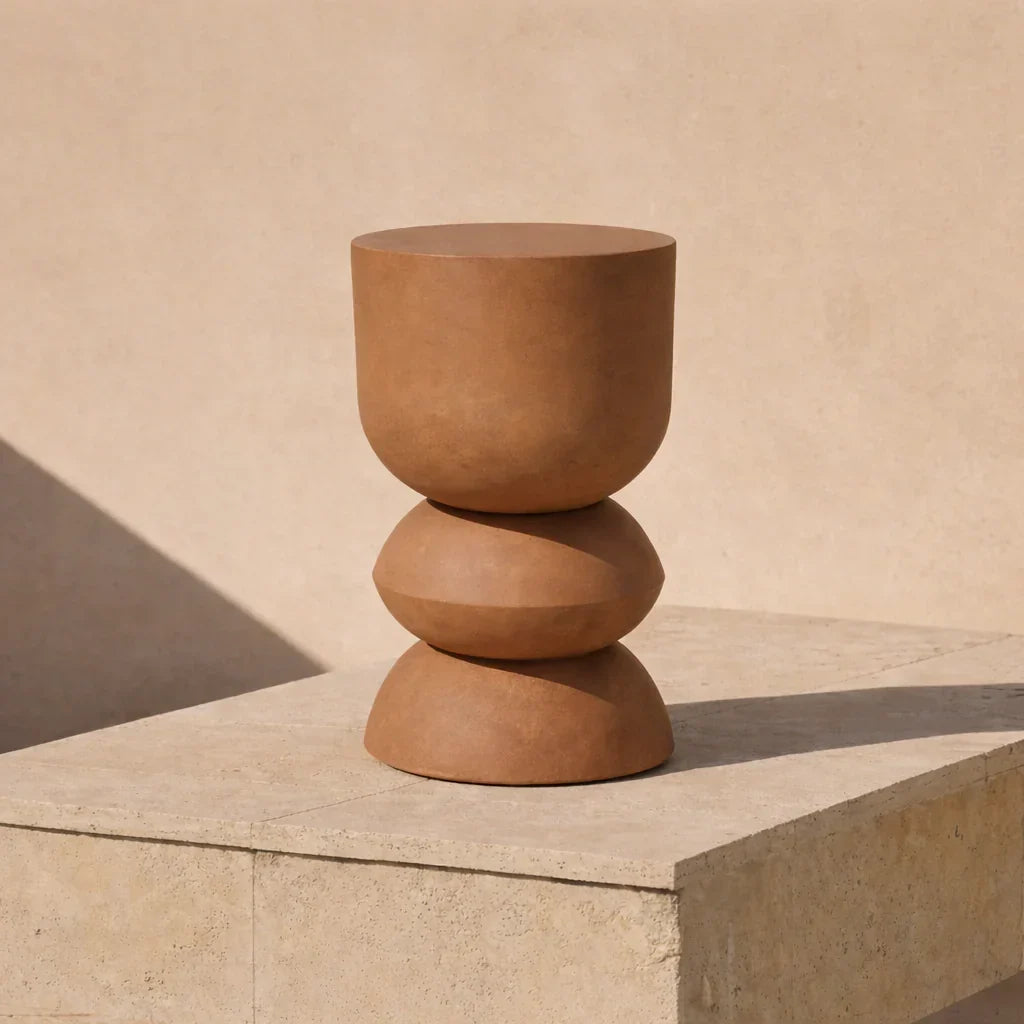 Terra Sculptural Accent Side Table