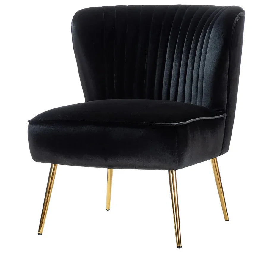 Velvet Crest Accent Lounge Chair