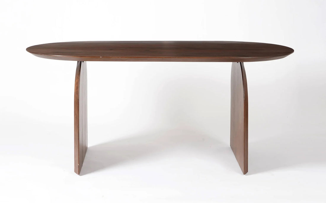Arched Pedestal Oval Dining Table