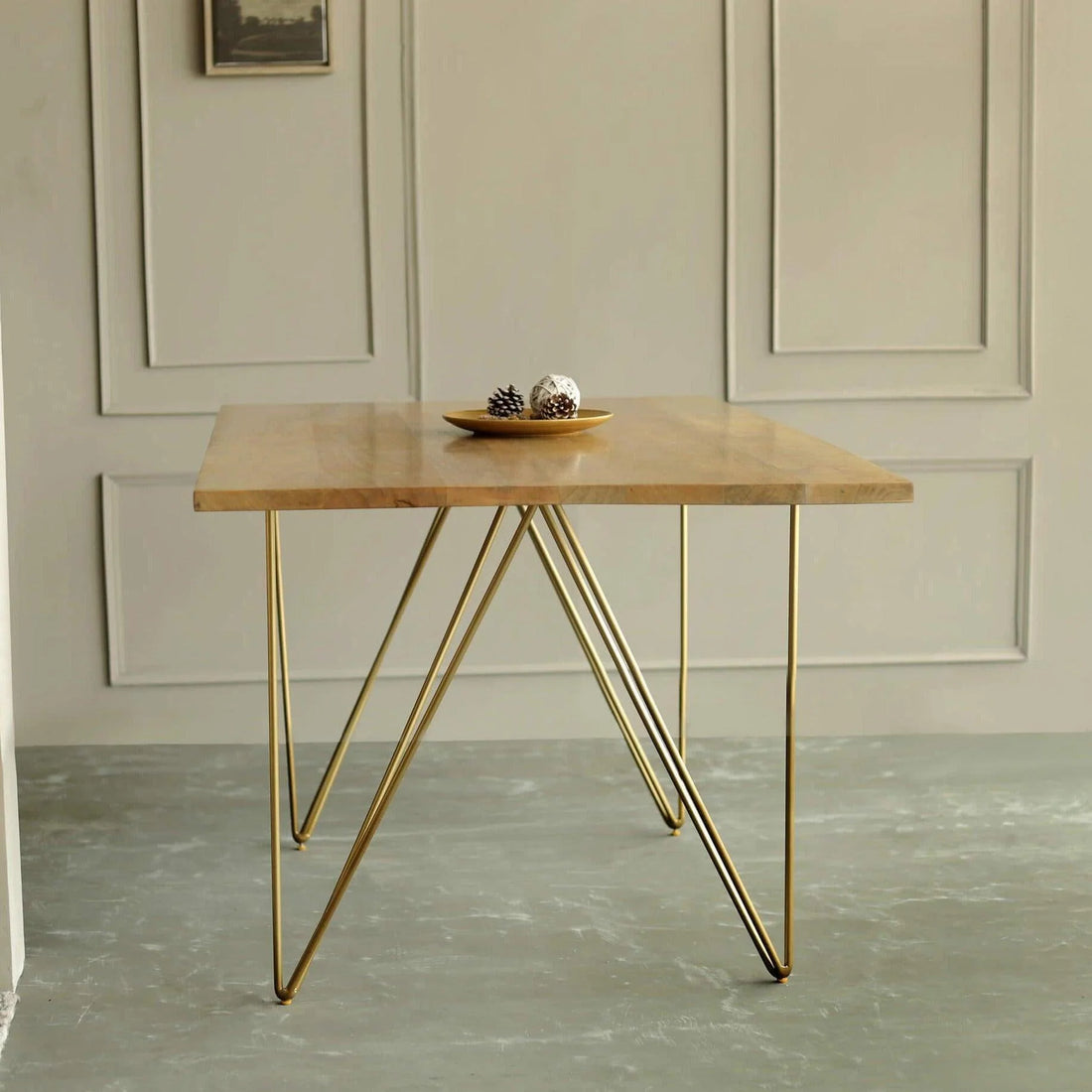 Art Deco Natural Wood Dining Table