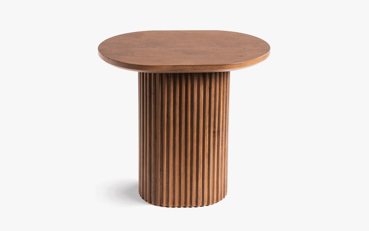 Linn Fluted Solid Wood Side Table