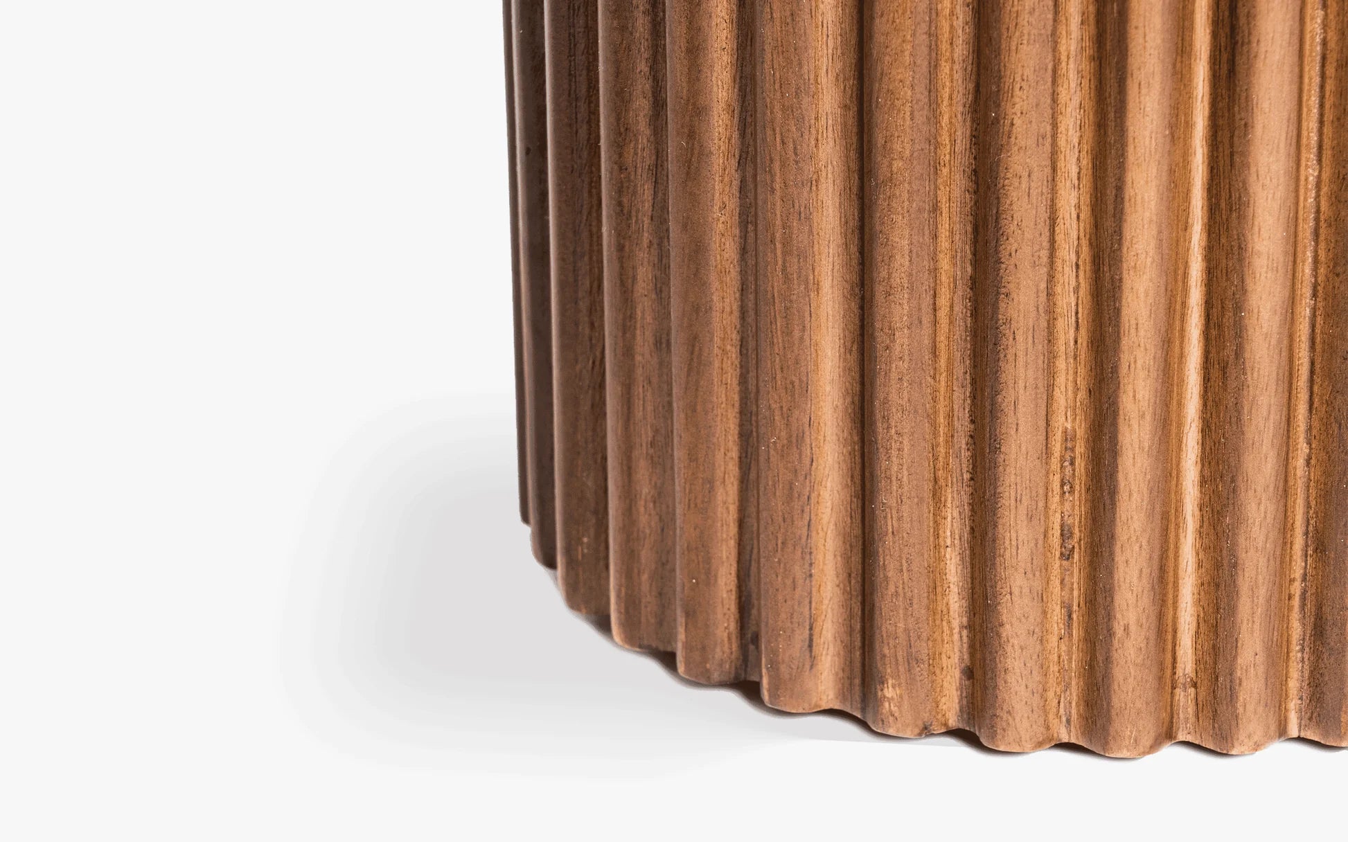 Linn Fluted Solid Wood Side Table
