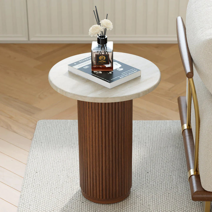 Aurora Marble Top Side Table