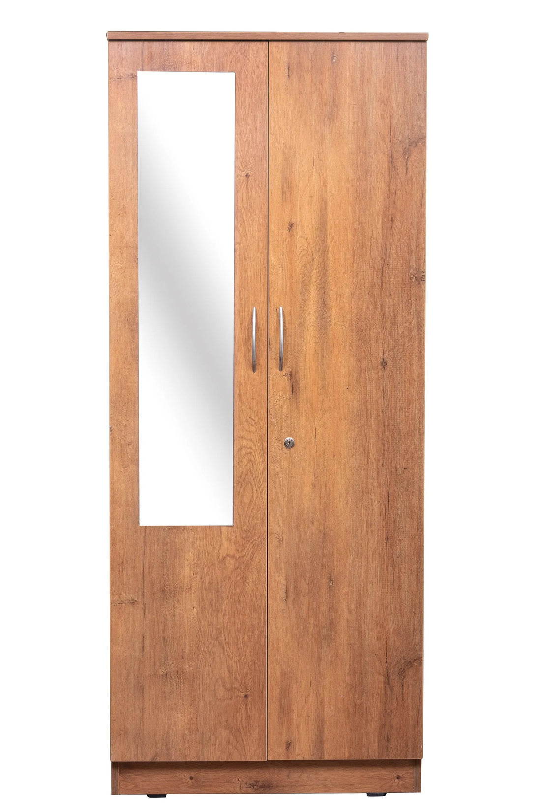 Oakridge 2 Door Wooden Wardrobe with Mirror