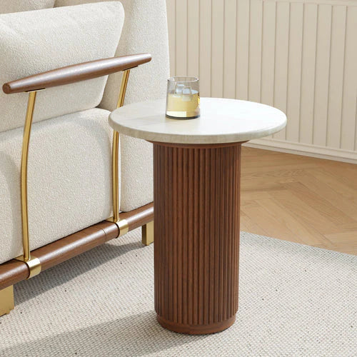 Aurora Marble Top Side Table