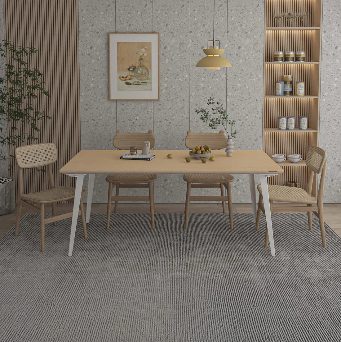 Nordic White Modern Dining Table