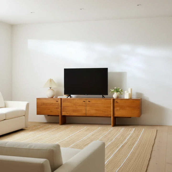 Nordic Horizon Solid Wood TV Unit