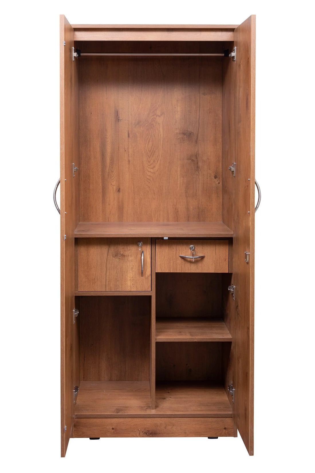 Oakridge 2 Door Wooden Wardrobe with Mirror