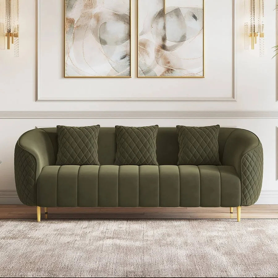 Verona Luxe 3-Seater Velvet Sofa
