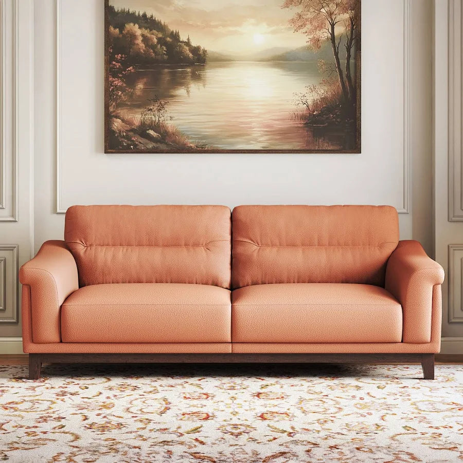 Serena Luxe 3-Seater Leather Sofa