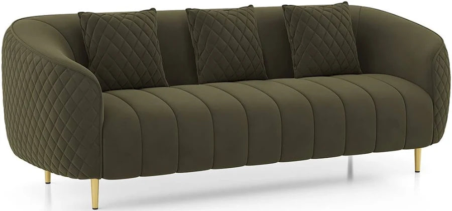 Verona Luxe 3-Seater Velvet Sofa