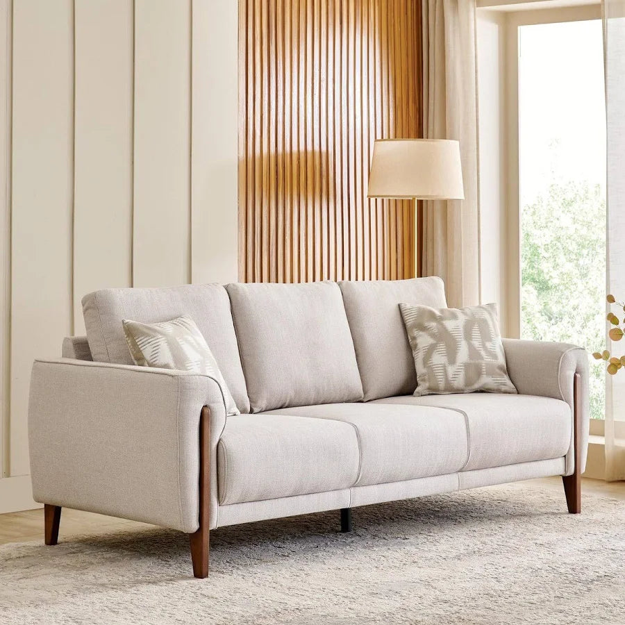 Aria Scandinavian 3-Seater Fabric Sofa