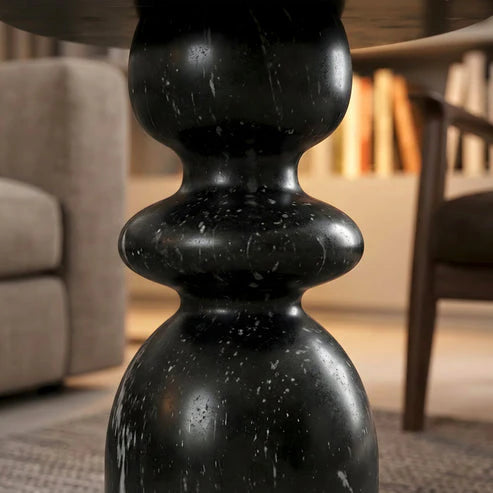 Obsidian Marble Side Table
